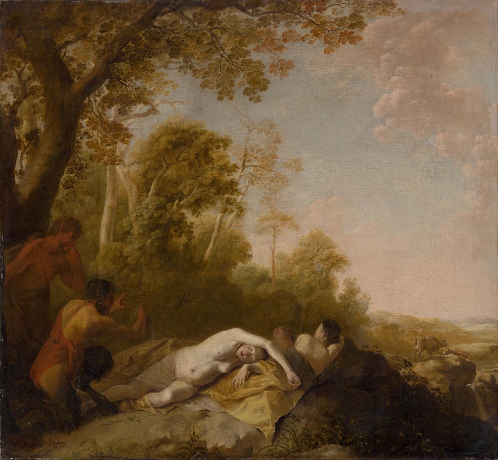 Sleeping nymphs, Dirck Van Der Lisse