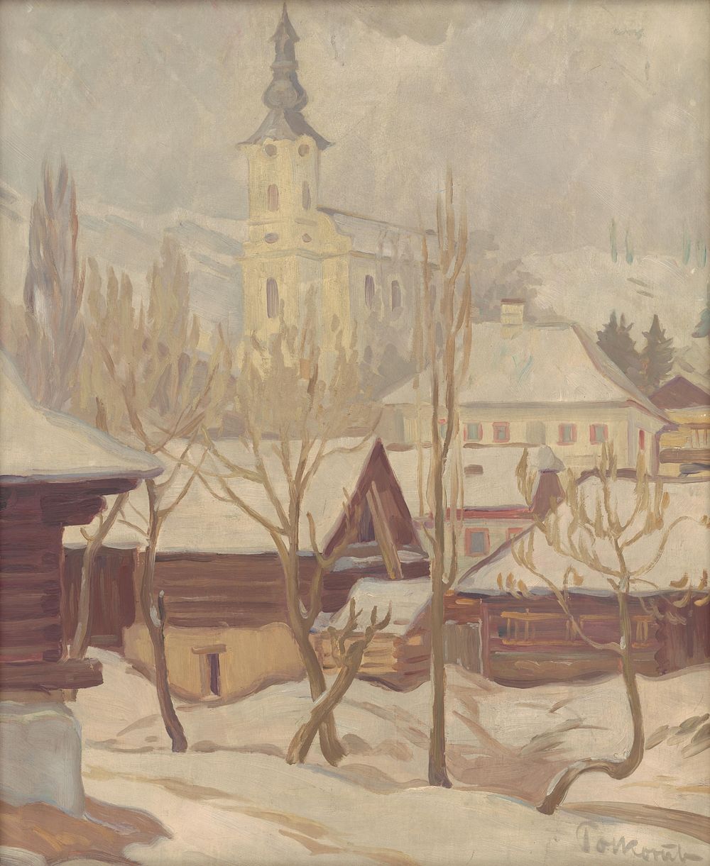 Winter motif from heľpa by Štefan Polkoráb