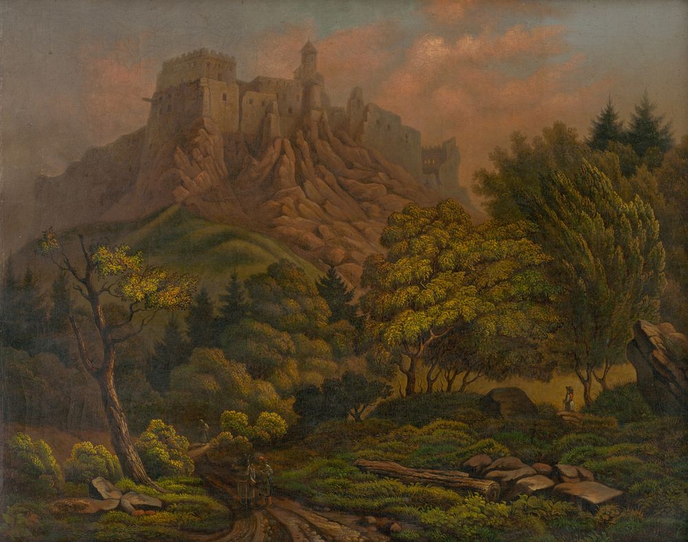 Landscape with star&aacute; ľubovňa castle, Ľubovňa