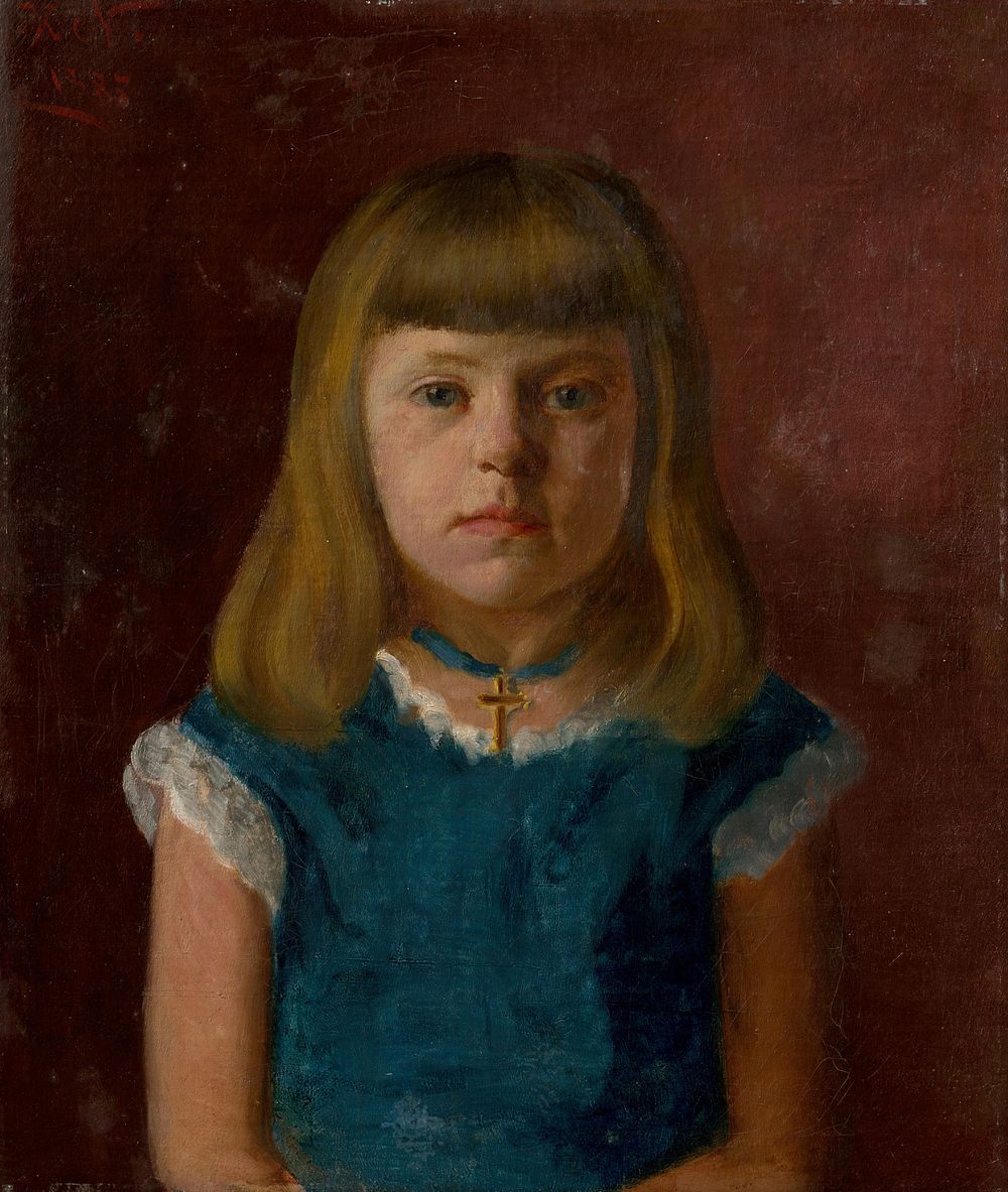 Portrait of a girl by Ferdinand Katona