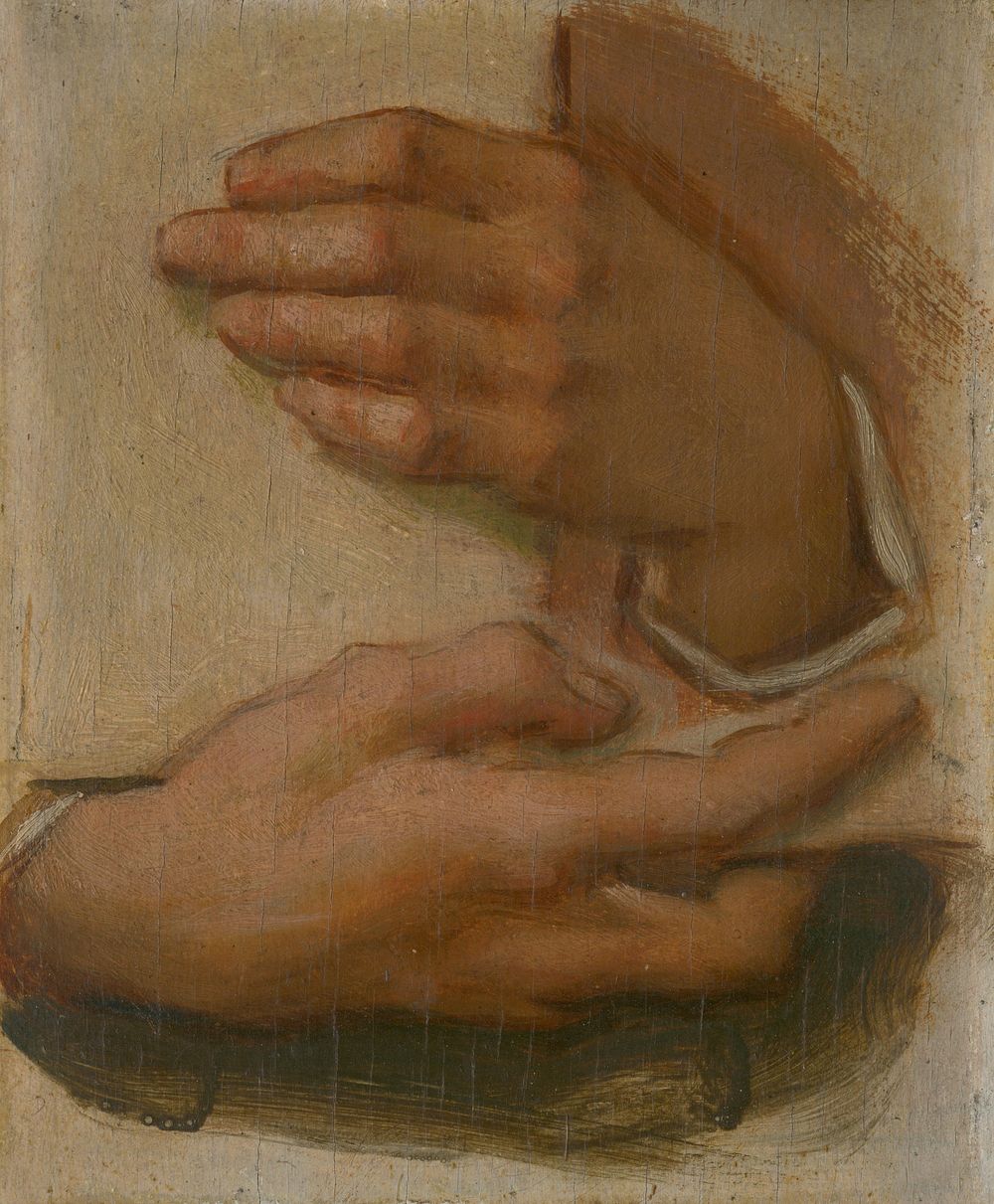 Study of hands by Milan Thomka Mitrovský