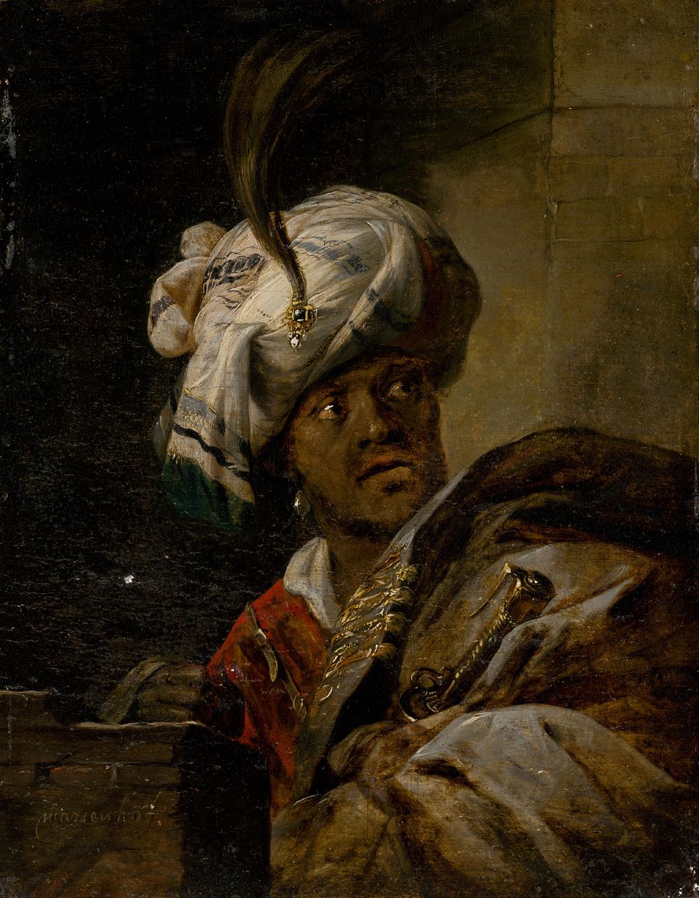 Oriental in a turban by Jansz. Aert van Marienhof