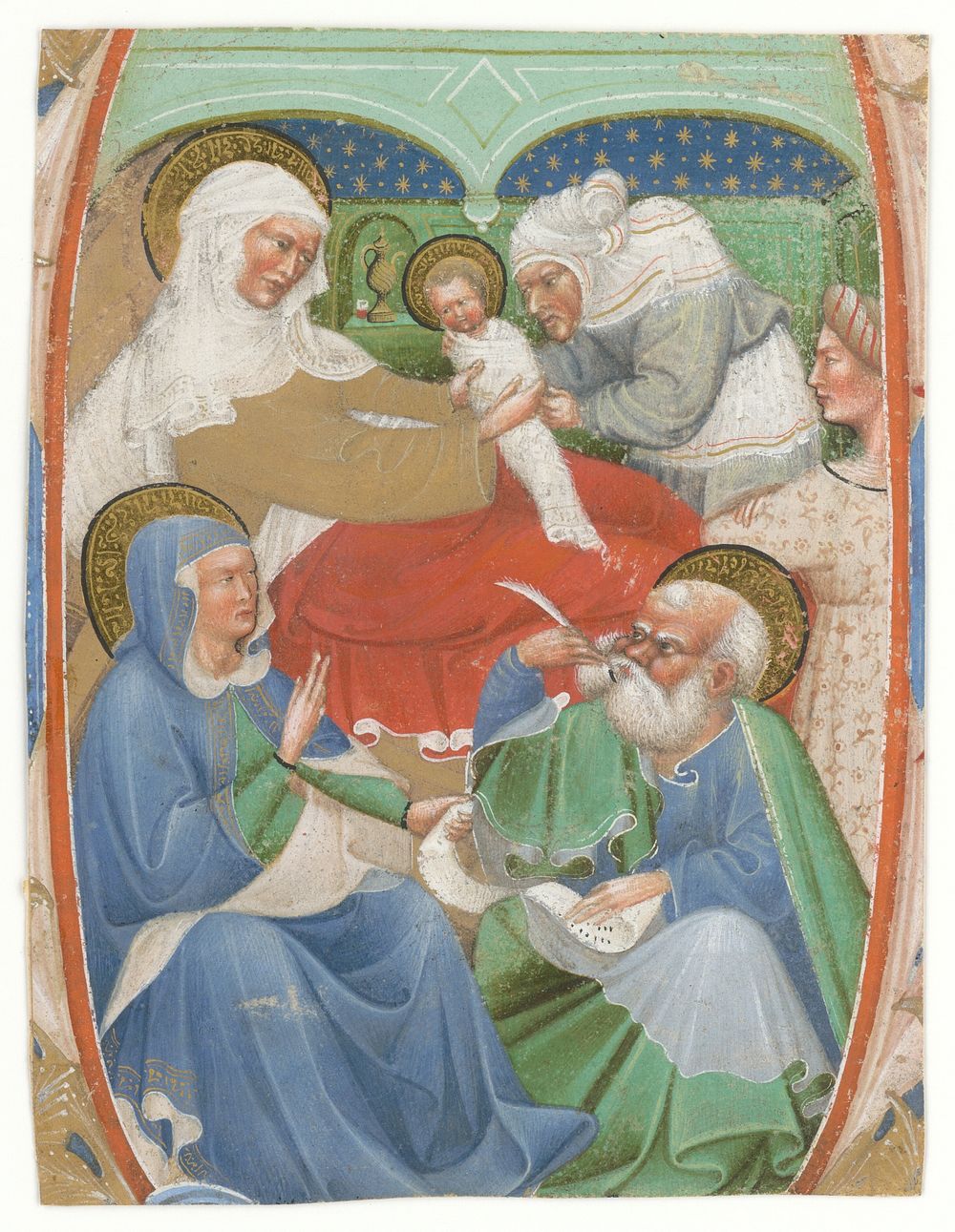 The birth of saint john the baptist, Master of the Gradual From Murán