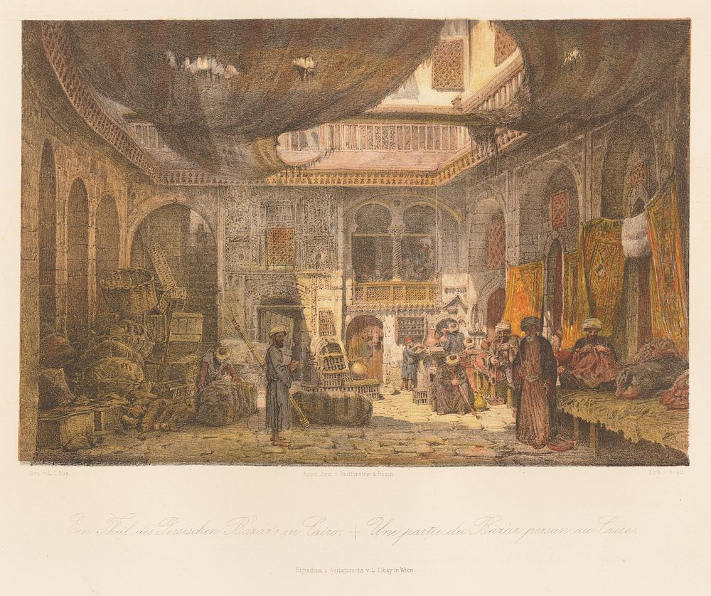 Part of the persian bazaar in cairo, Karol ľudovít Libay