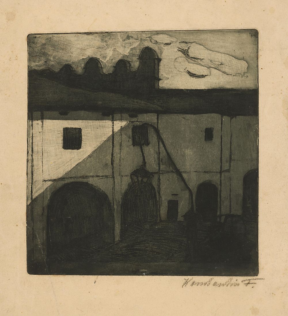 The courtyard of the mansion in strážky, Frida Konstantin