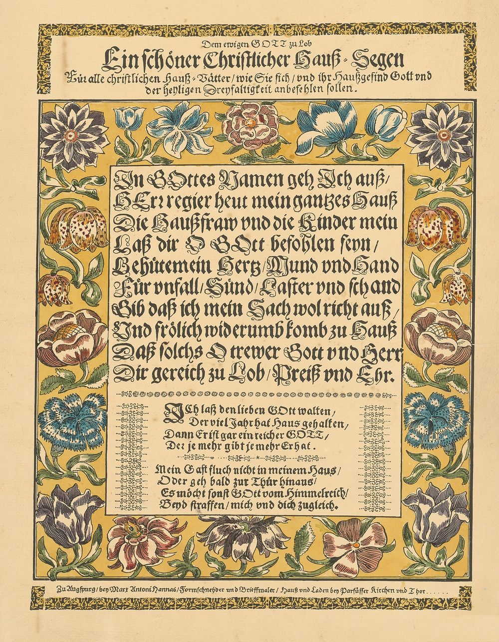 Title page to the book ein schöner christlicher haus