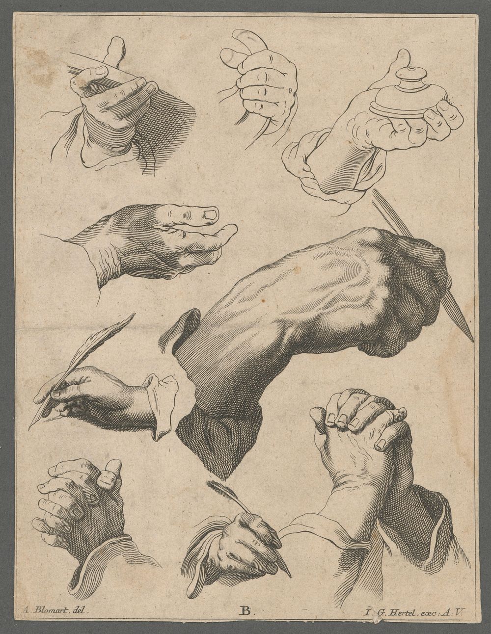 Studies of hands (from the album artis apellae liber)