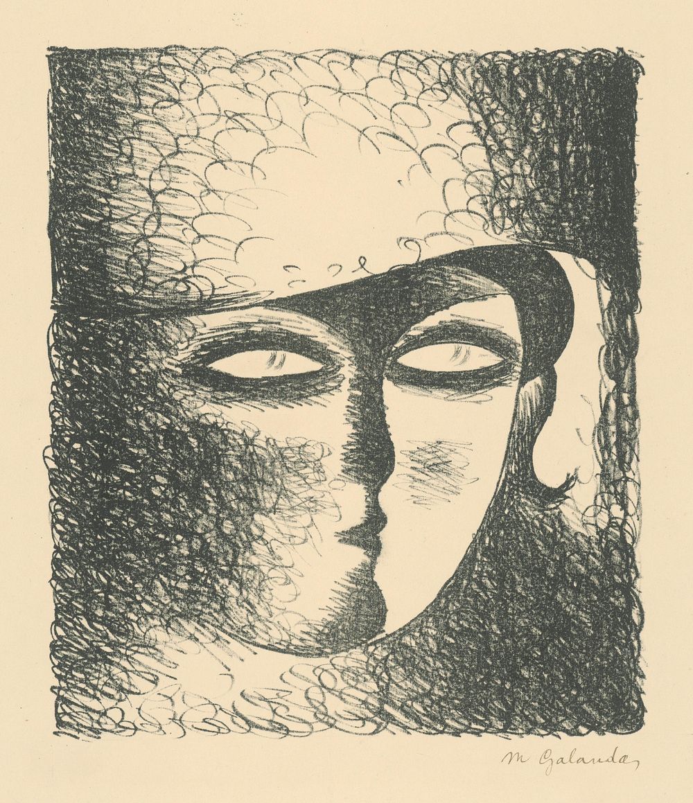 Head of a young woman in a hat by Mikuláš Galanda