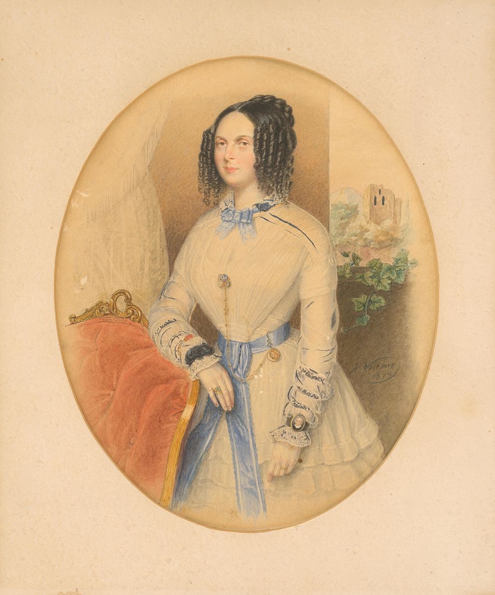Portrait of a woman, Anton&iacute;n Volkmer