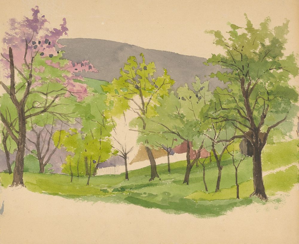 Blooming trees, Jan Novopacký