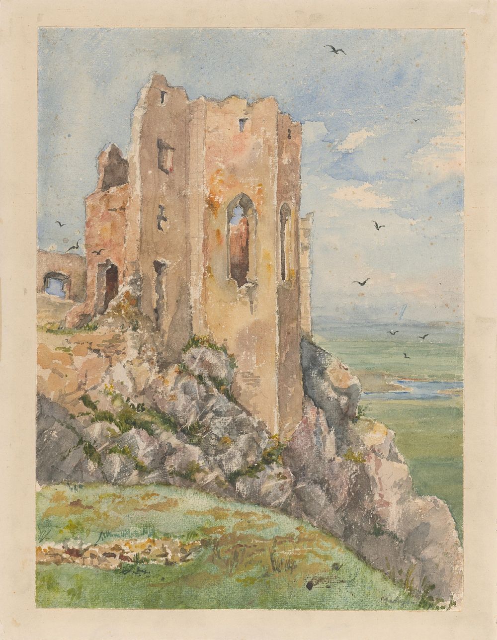 Beck's castle ruins by László Mednyánszky