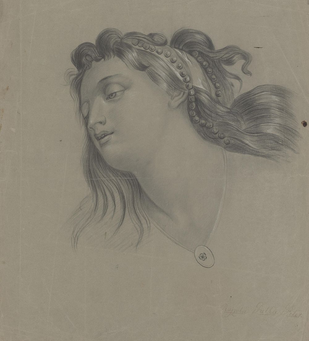 Woman's head with unbound hair by Peter Pálka