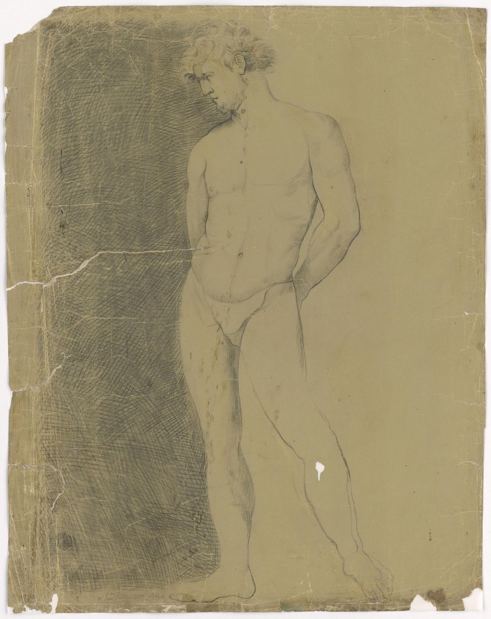 Standing male nude, Ján Pálka