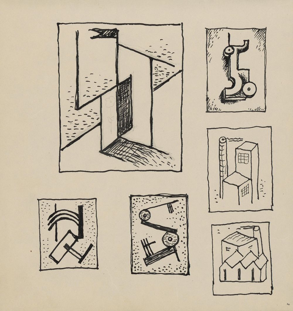 Sketchbook with various studies by Mikuláš Galanda