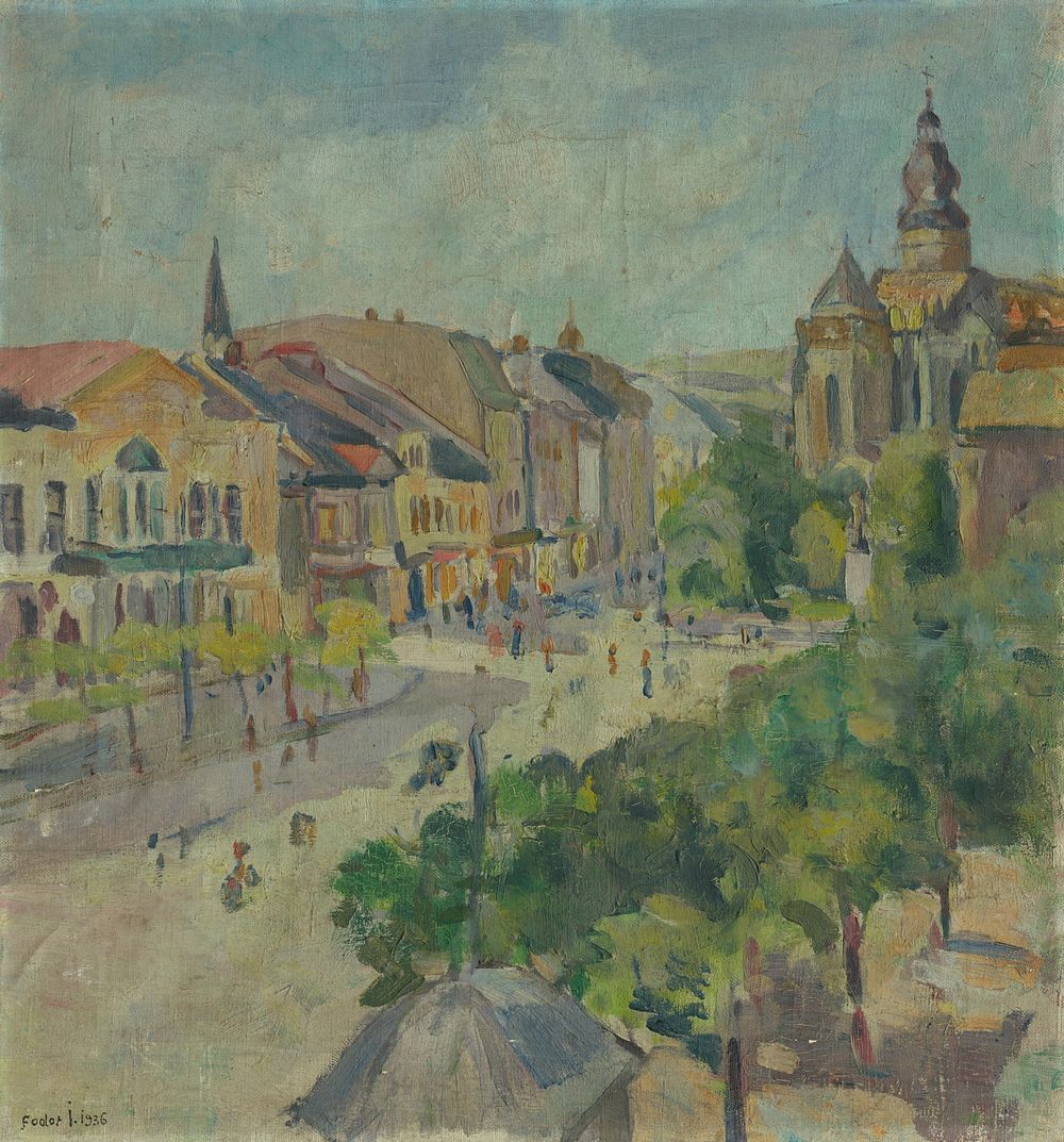 The square in front of the cathedral in košice, Stefan Fodor