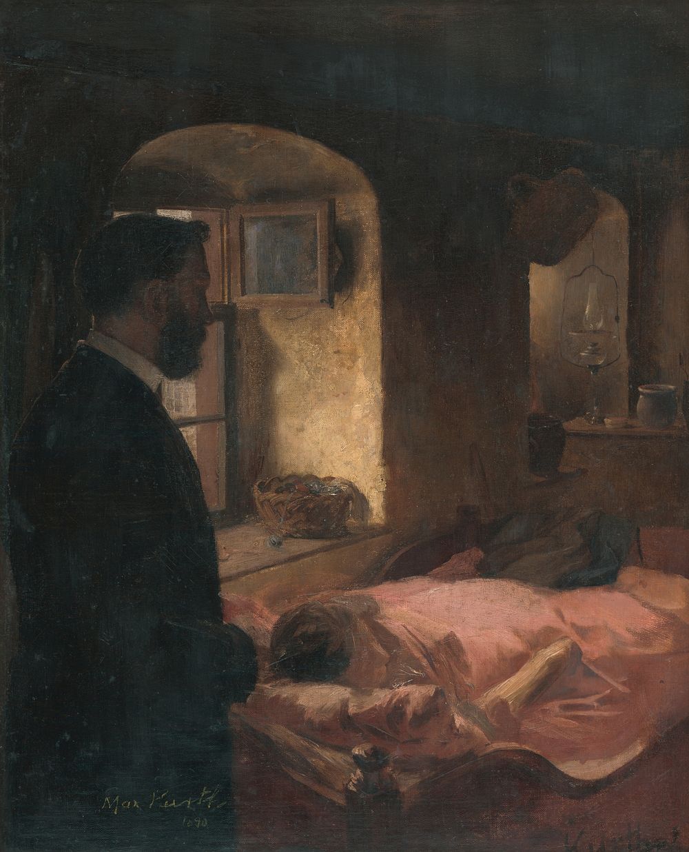 Study for the painting sick mother, Maximilian Kurth
