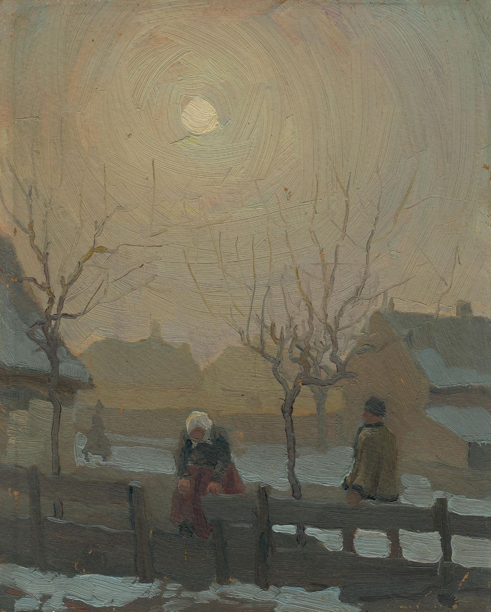 Winter in the village, Teodor Jozef Mousson