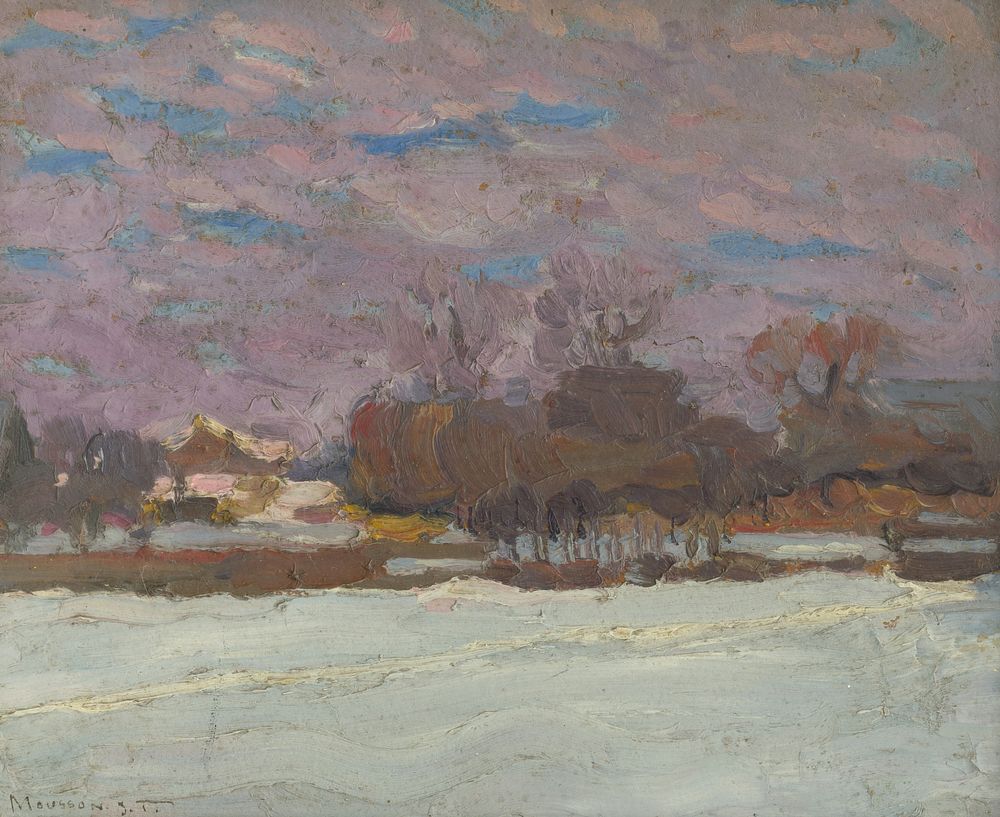 The artist's garden in winter, Teodor Jozef Mousson