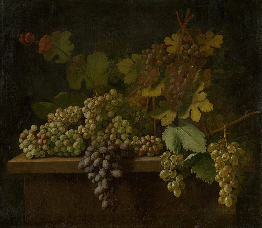 Still life with grapes, Štefan Michal Vörös Izbighy