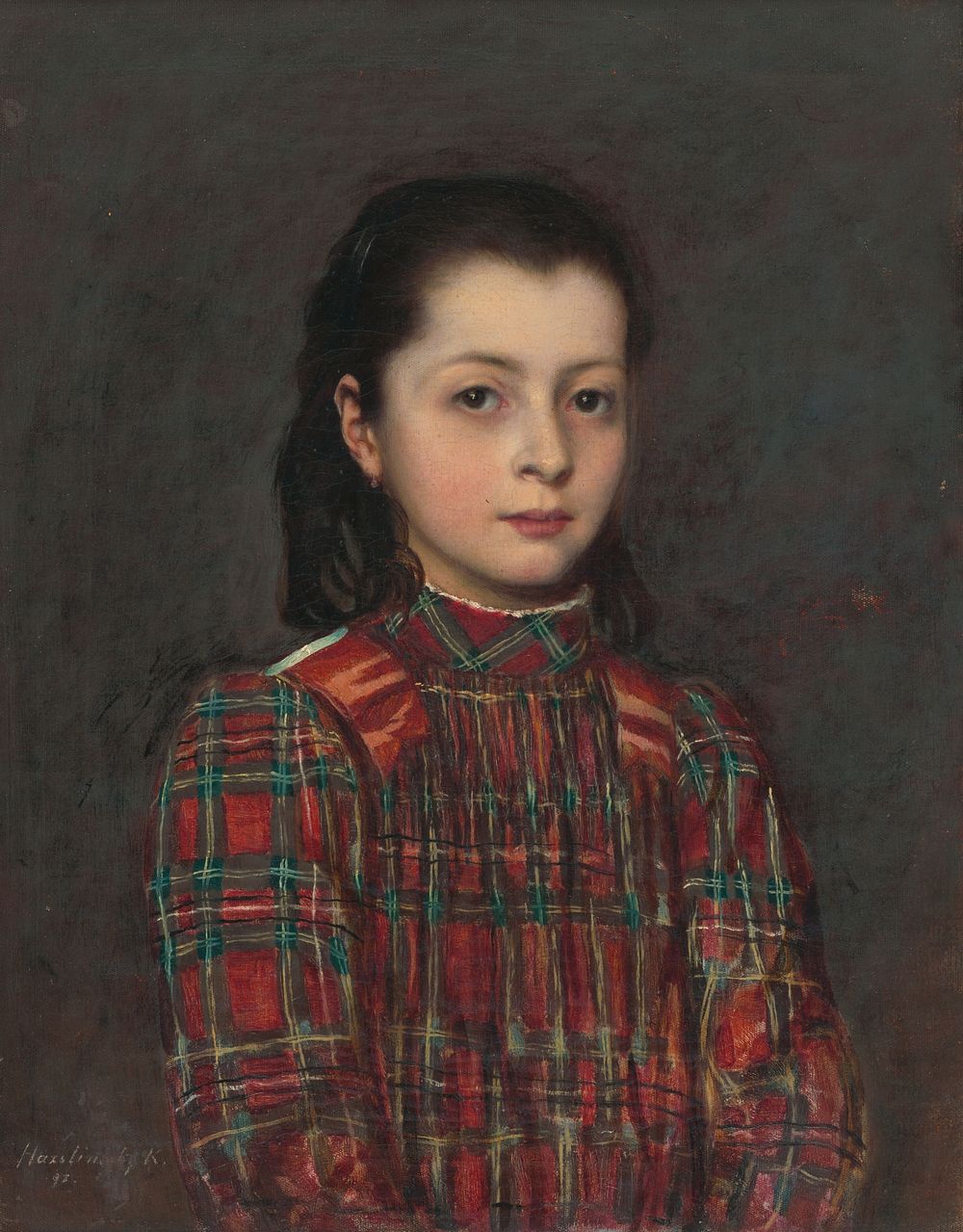 Portrait of a little girl, Koloman Hažlinský