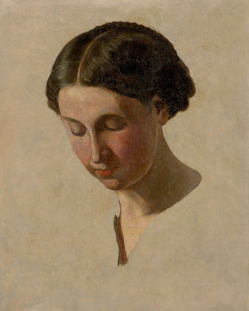 Study of a girl's head, František Klimkovič