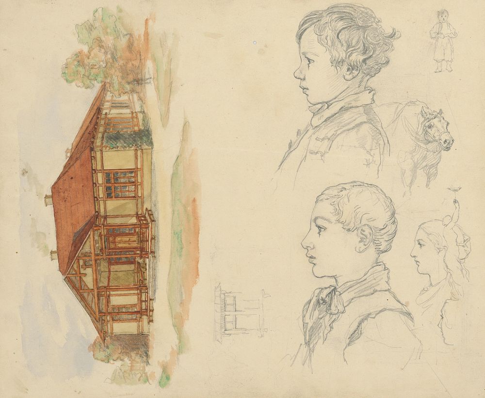 Study of building and head