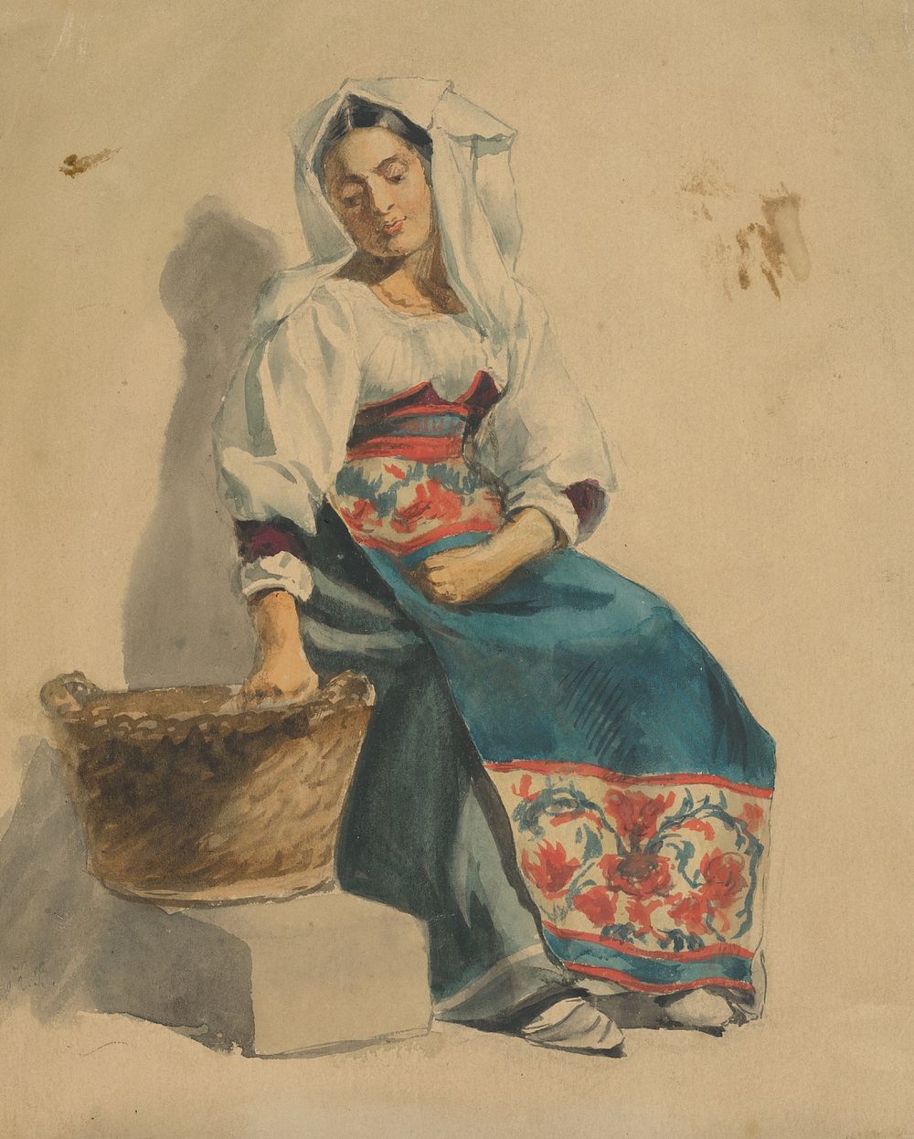 Study of a seated woman, Vojtech Klimkovič