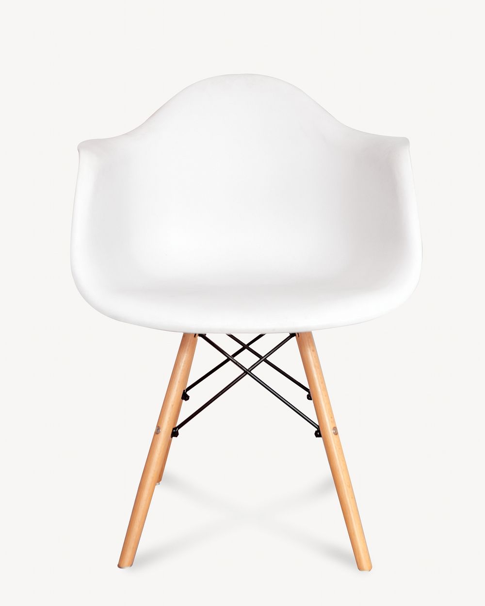 White chair, minimal isolated design