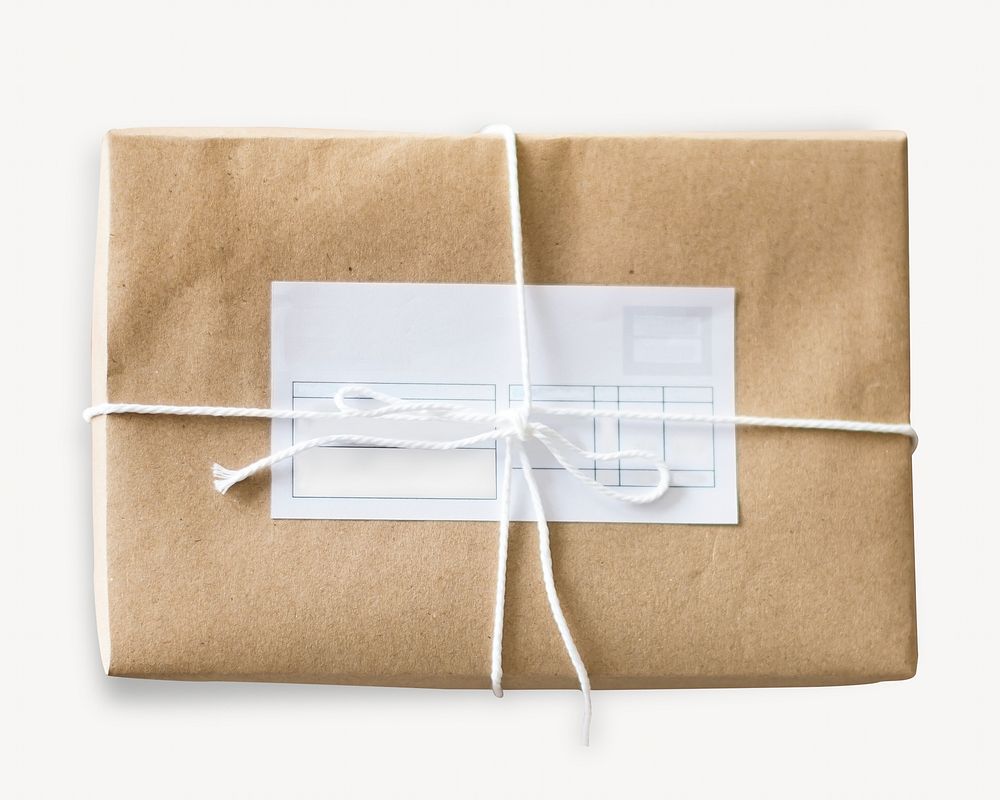 Paper wrapped package isolated design