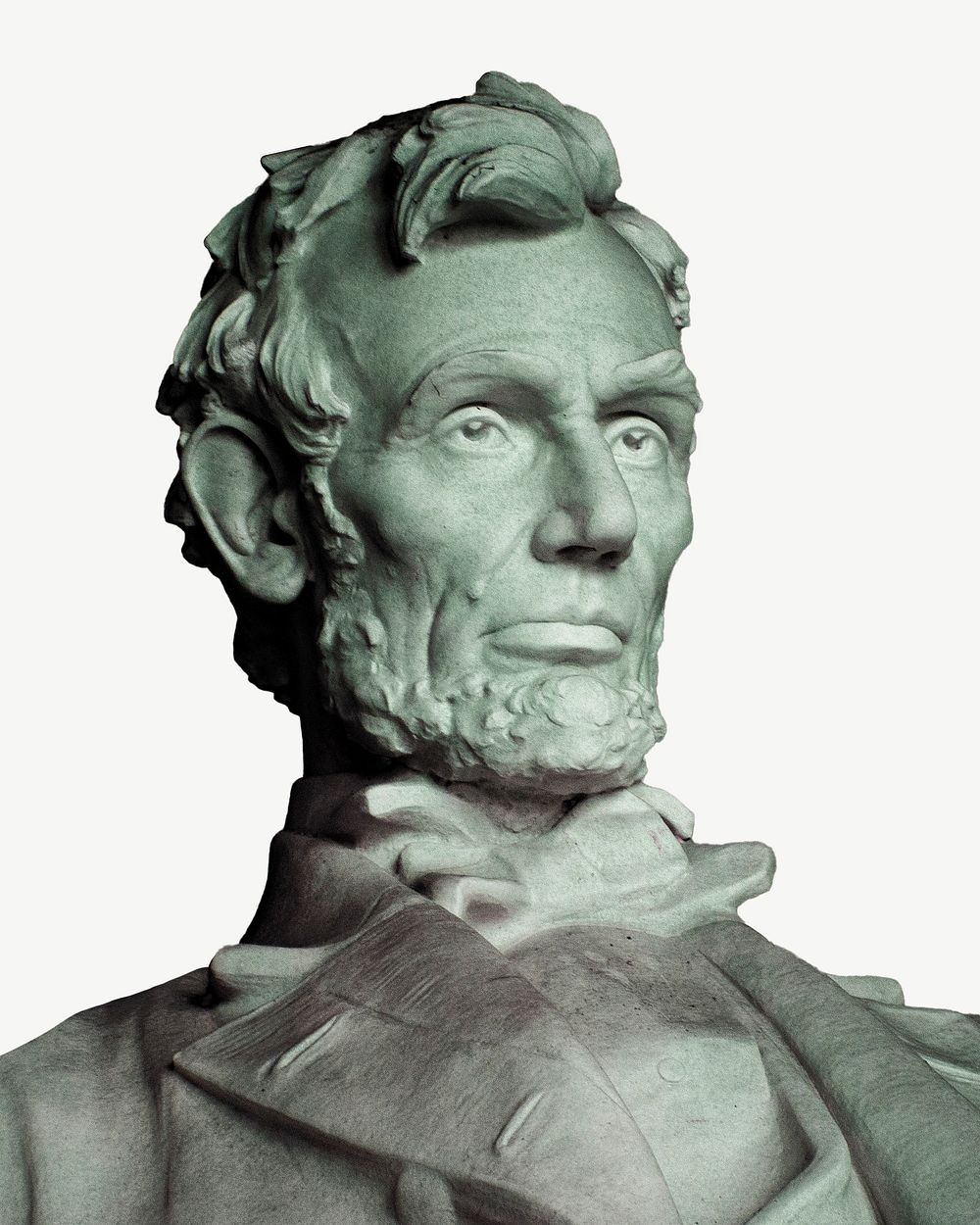 Abraham Lincoln statue collage element, isolated image psd