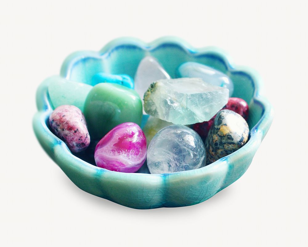 Crystals & stones isolated design 