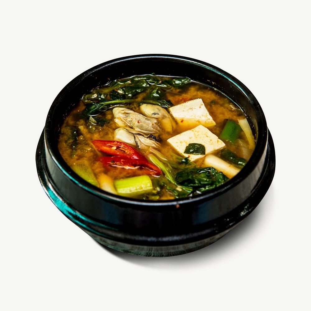 Korean soup collage element psd