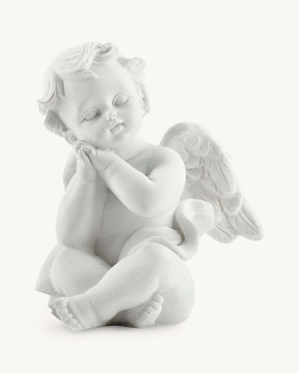 Cherub sculpture collage element psd