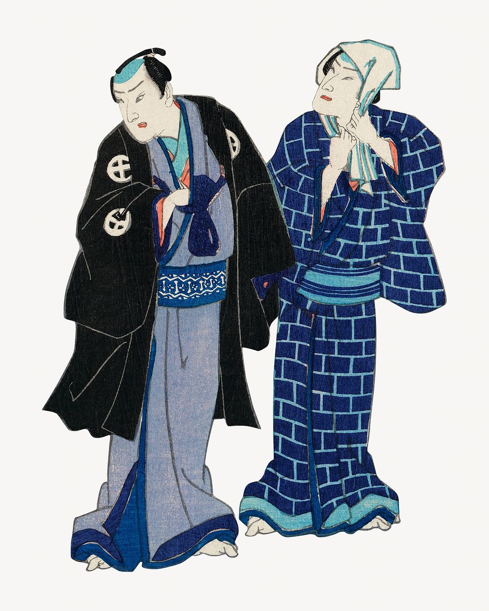 Chotto Hitokuchi Hauta no Ateburi, Japanese ukiyo-e style illustration.  Remixed by rawpixel.
