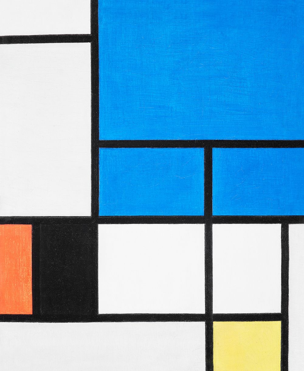 Piet Mondrian&rsquo;s Composition, Cubism art. Remixed by rawpixel.