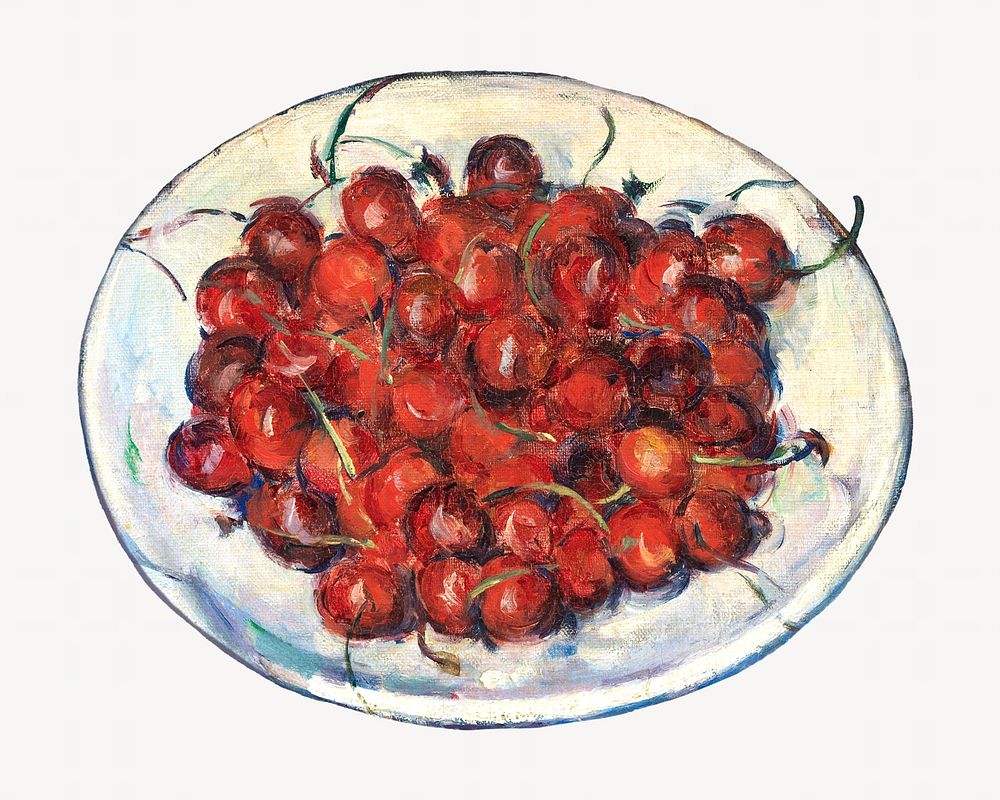  Paul Cezanne&rsquo;s Cherries, still life painting.  Remixed by rawpixel.