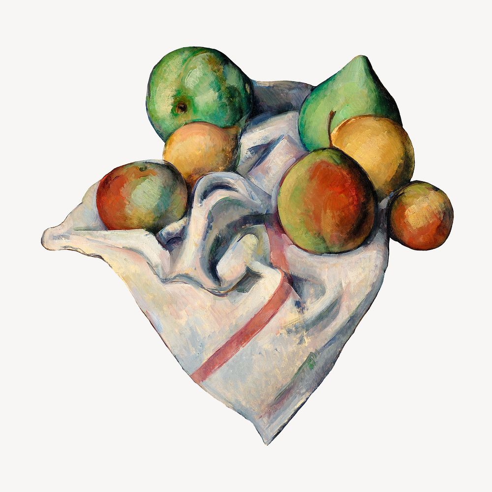 Paul Cezanne&rsquo;s Fruits, still life painting.  Remixed by rawpixel.