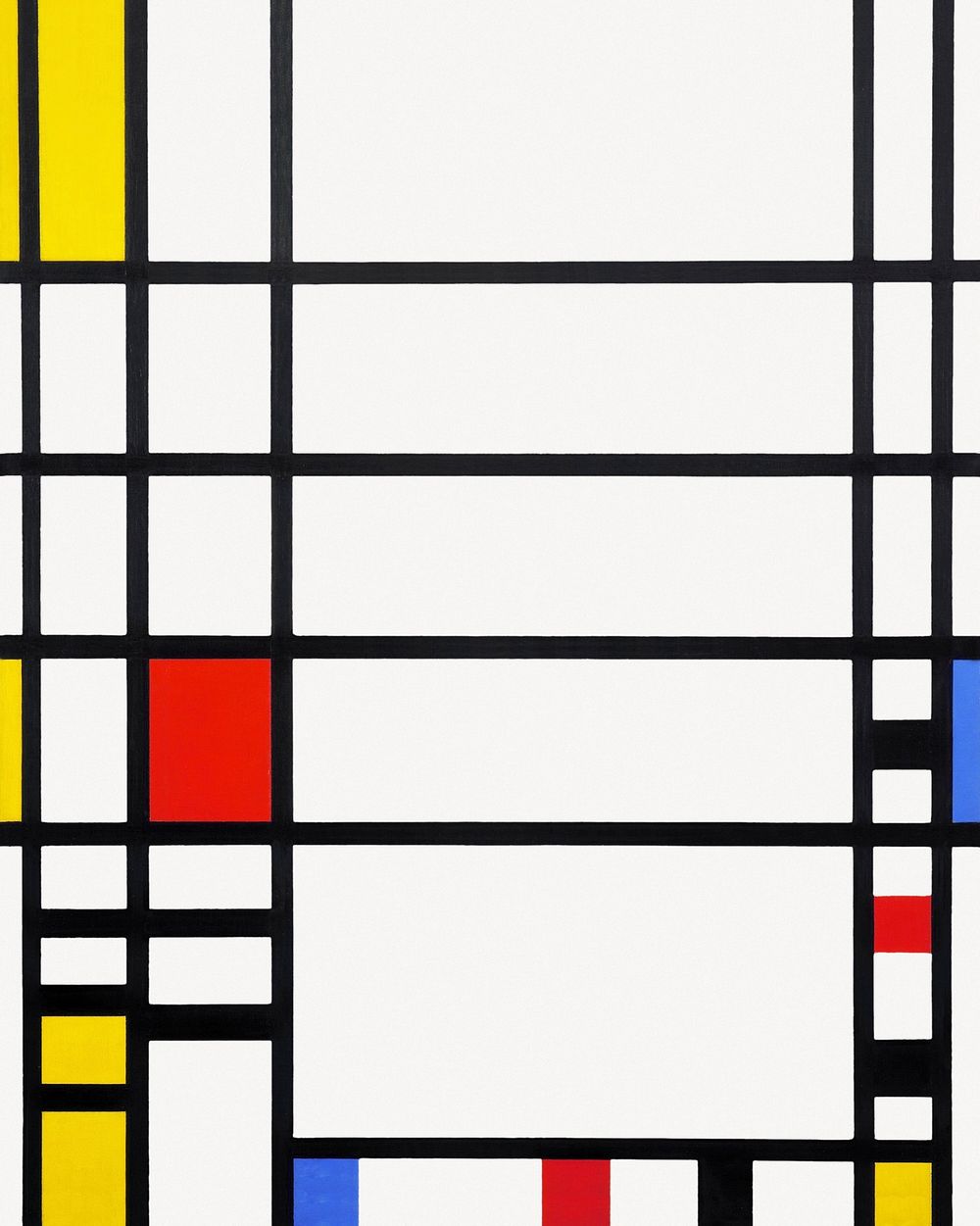Piet Mondrian&rsquo;s Trafalgar Square clipart, Cubism art psd. Remixed by rawpixel