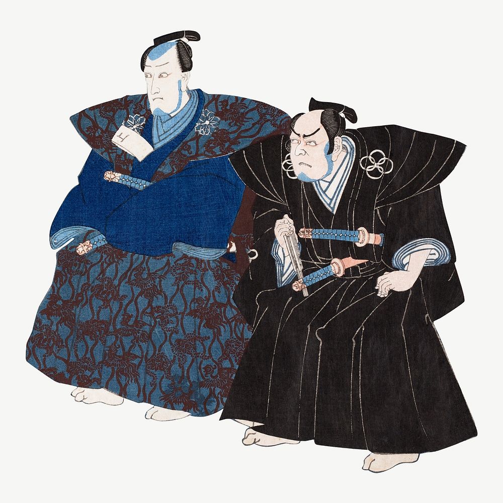 Kanedehon Chushingura; Act 4: Seppuku of Lord En'ya psd, Japanese ukiyo-e woodblock print by Utagawa Kuniyoshi. Remixed by…