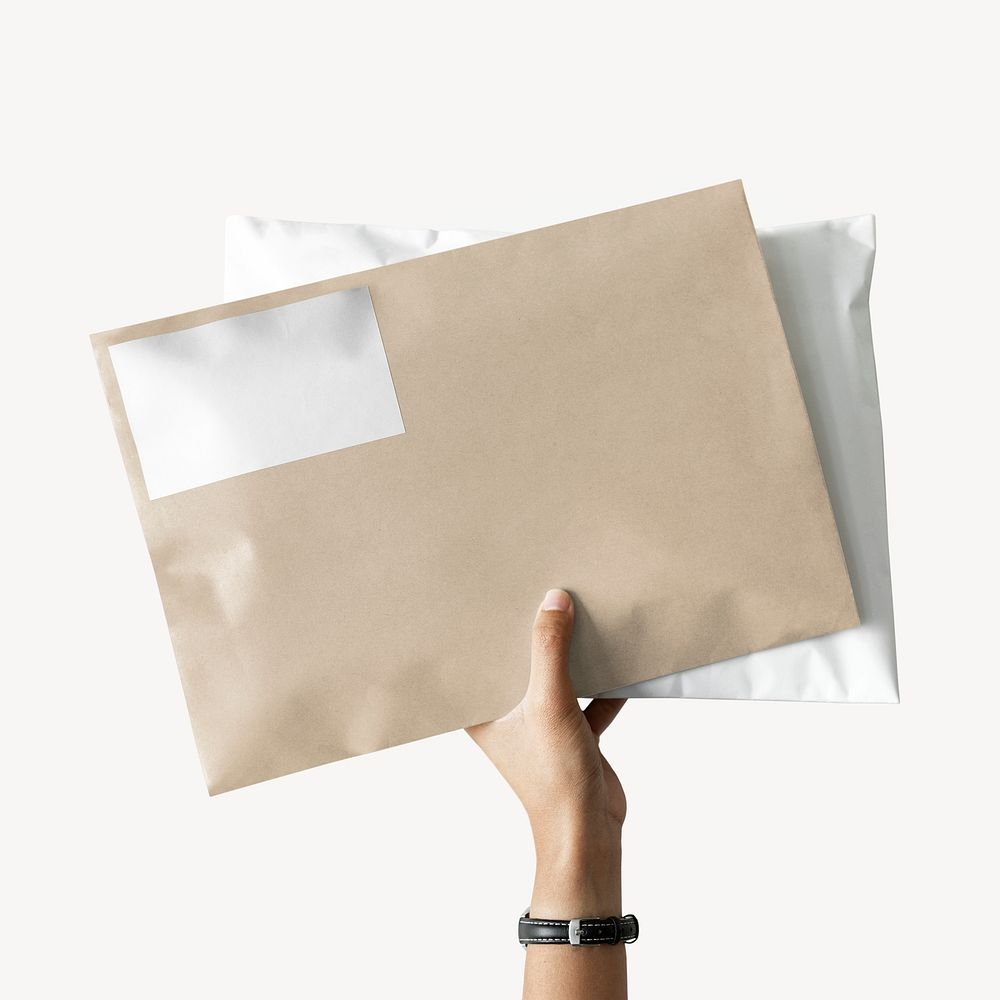 Packages label mockup, editable design psd