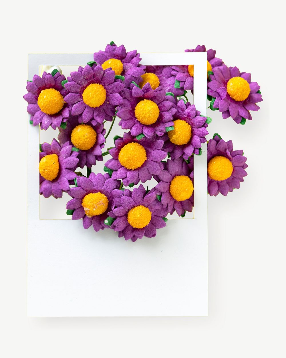 Purple flower collage element psd