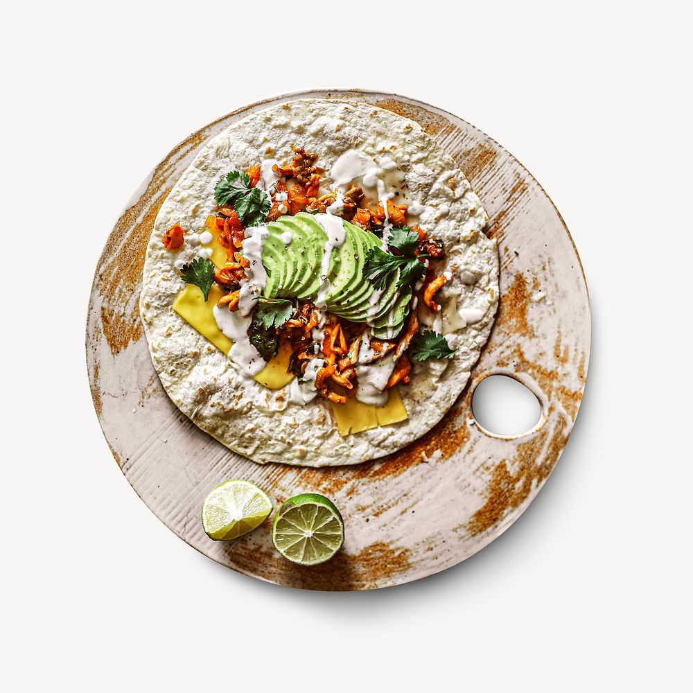 Mexican wrap isolated image