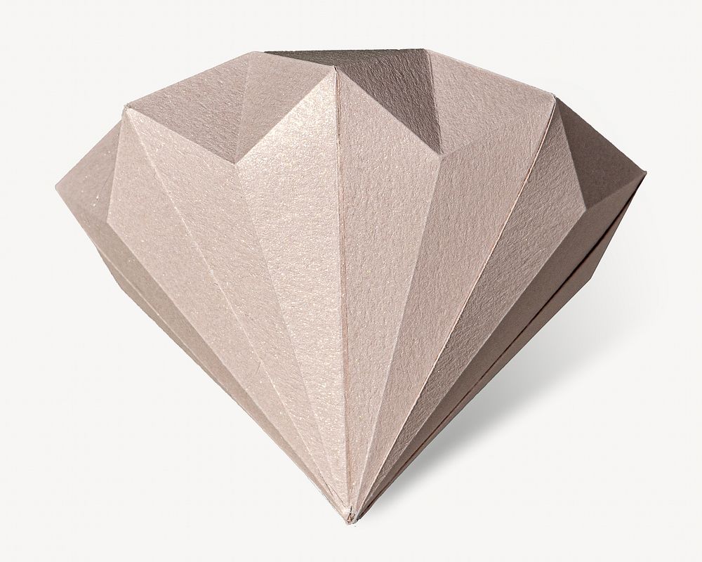 3D pink diamond shaped paper craft