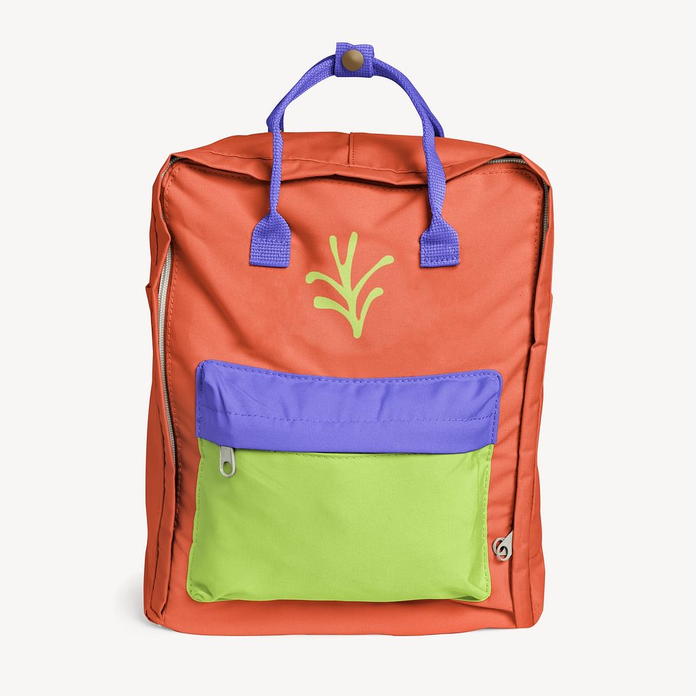Colorful backpack  mockup, editable apparel & fashion psd