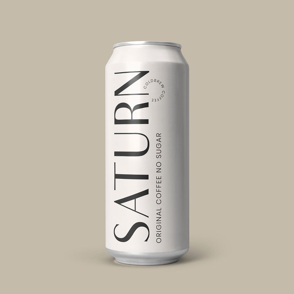 Can mockup psd, minimal product packaging, isolated object design