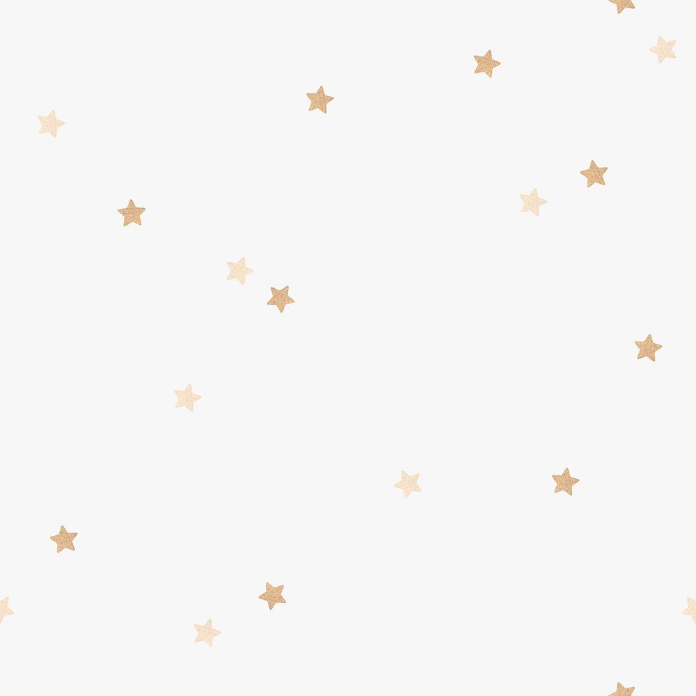 White celebration background, gold stars design