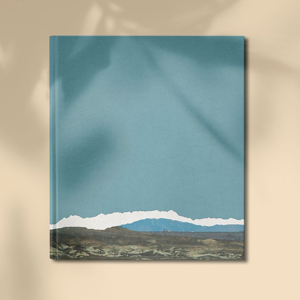 Canvas print mockup psd of minimal mountain range