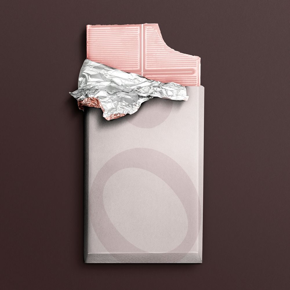 Chocolate bar packaging psd mockup 