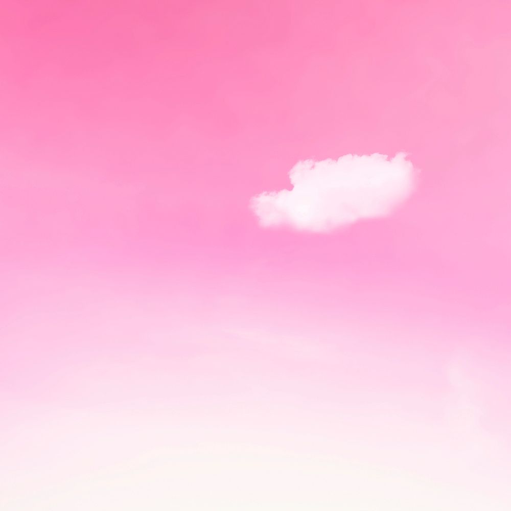 Pink sky background with cloud