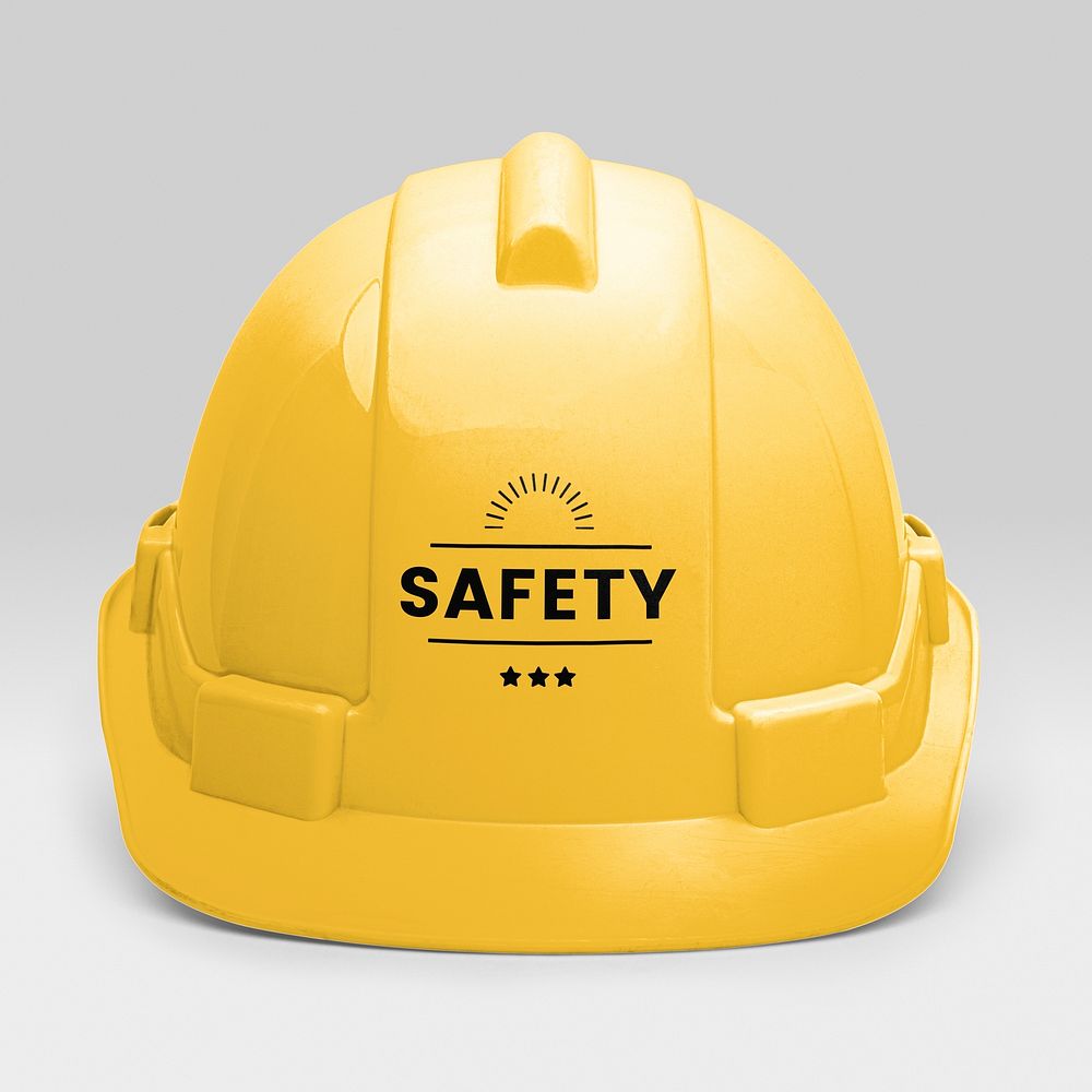 Engineer hard hat mockup psd PPE equipment